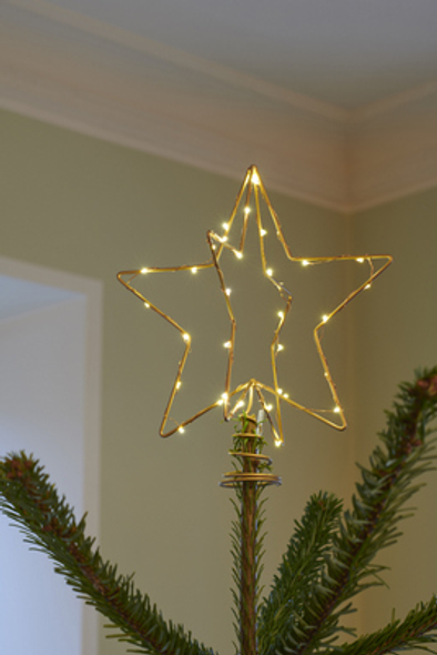 SALE Christmas Tree Topper Gold (30 LED H25xW20cm)