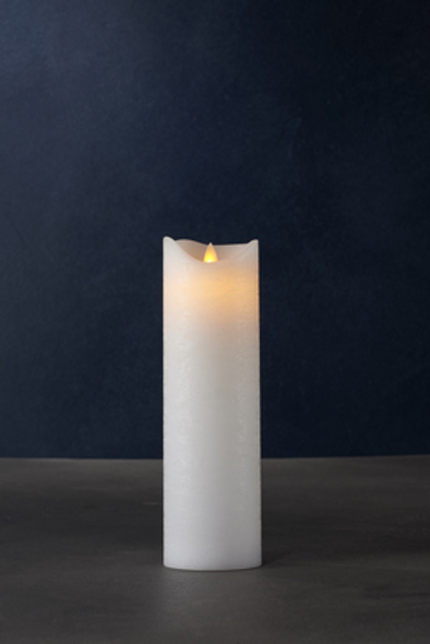 Sara LED Candle White (D7.5xH25cm)