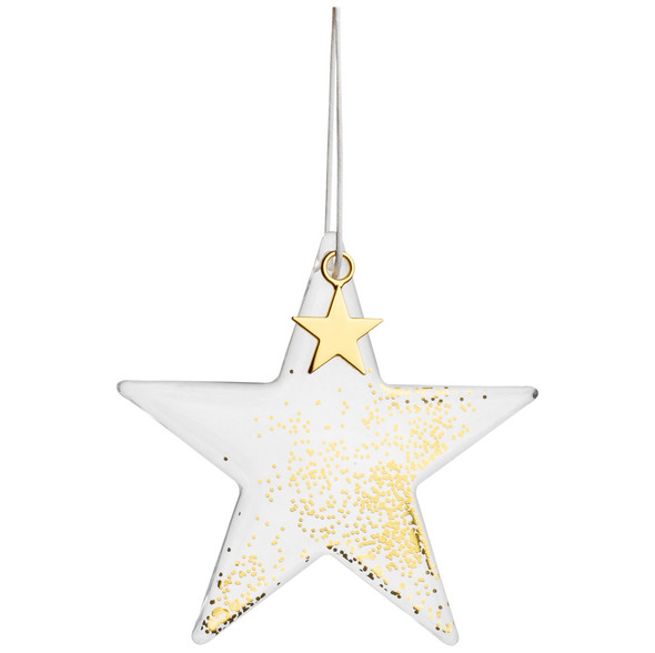 SALE-Glass Stardust Gold Stars(9.5x9.5cm)