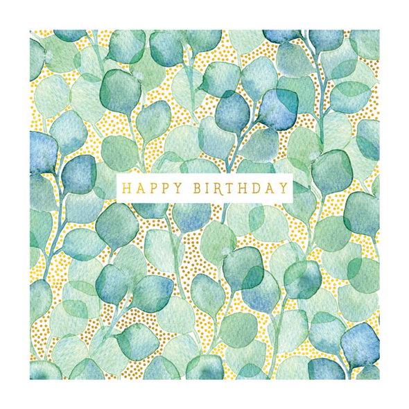 HB- Green Leaves (Embossed/Foil)