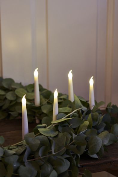 SALE Carolin Tree Candles S/10pce White (1 LED H15cm)