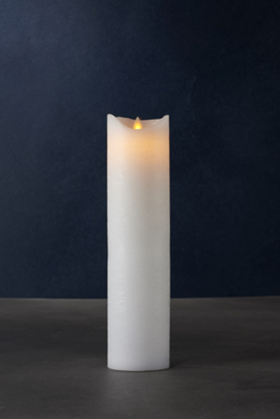 Sara LED Candle White (D7.5xH30cm)