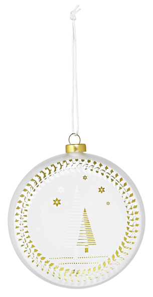 Bauble - SALE-Frosted Glass Tree (Ø10cm)