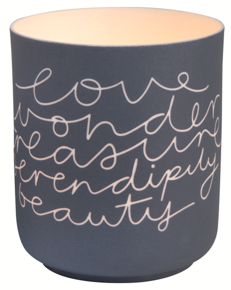 Votiv - SALE-Beautiful Life Lg-Embossed Porcelain (H10xD9cm)