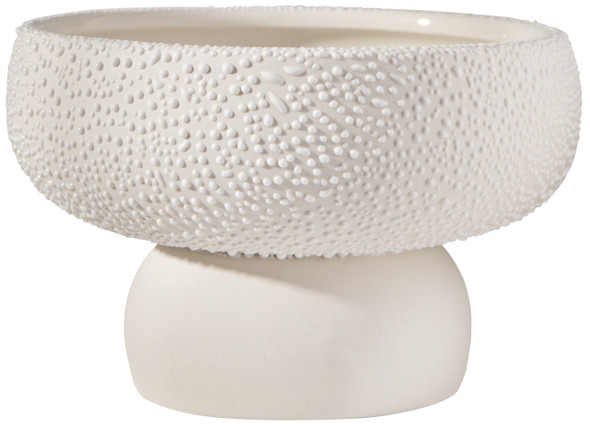 Beaded Glaze - SALE-Footed Bowl Mini Pearl Stoneware (H6 xD10cm)