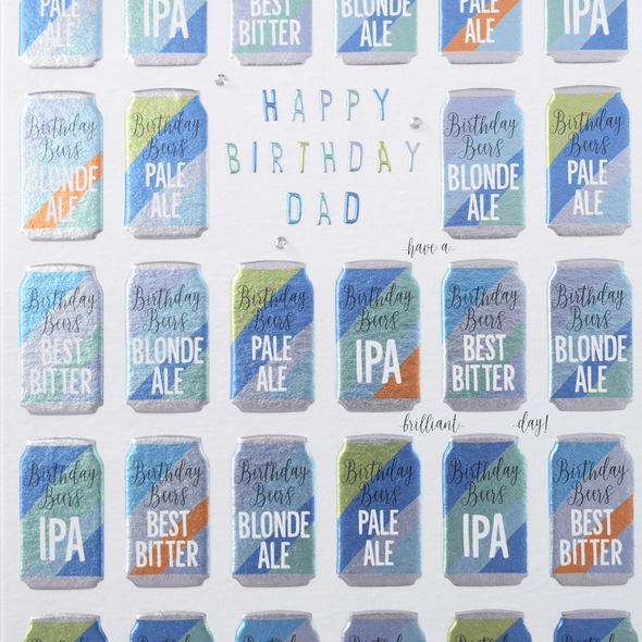 HB- Dad Beer (Embossed with Gems)