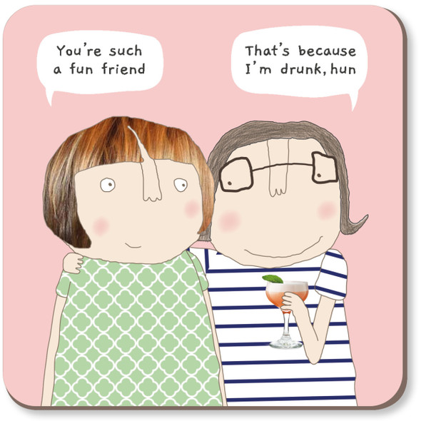 Coaster - Fun Friend (10x10cm Cork Backing)