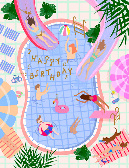 HB- Pool Party (Gold Foil)