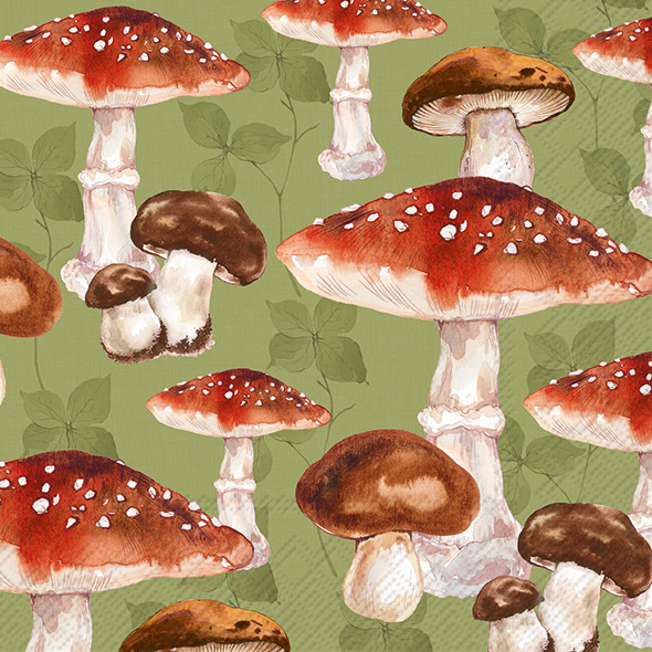 Mushroom Allover - Green