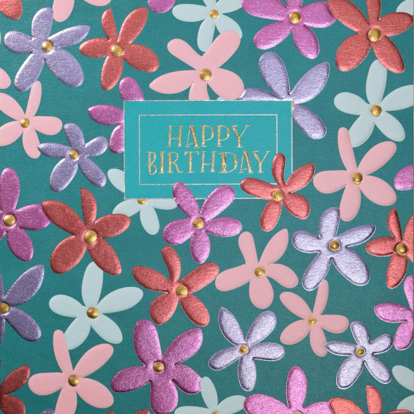 HB- Flowers on Teal