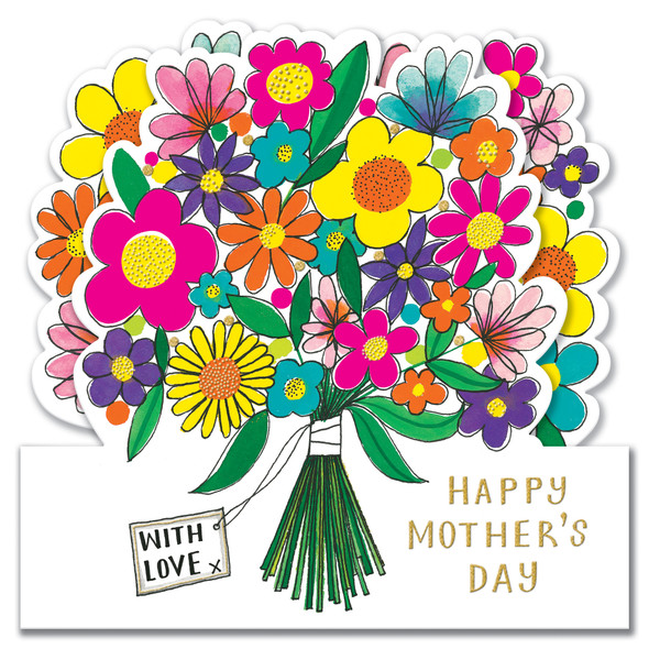 Mother's Day- Bouquet (die-cut & gold foil)