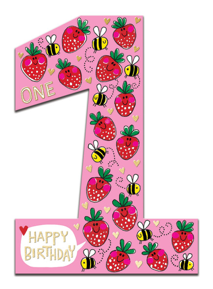 HB- 1st Strawberries & Bees (Die Cut)