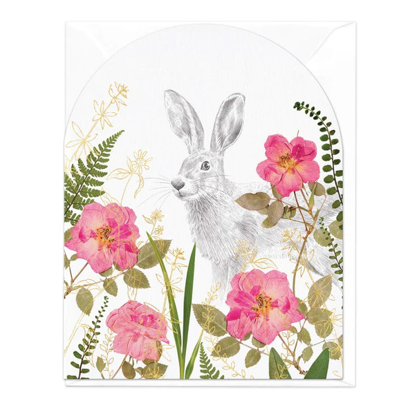 Arched- Pressed Flowers Hare (unbagged)