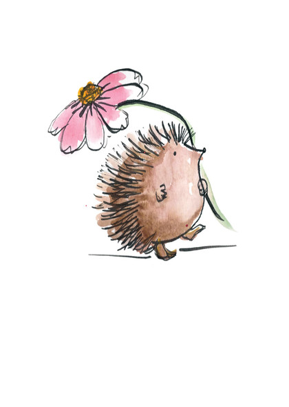 Hedgehog with Flower