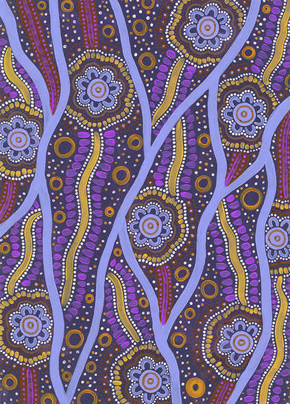 Flat Wrap Indigenous- Dreamtime Stars