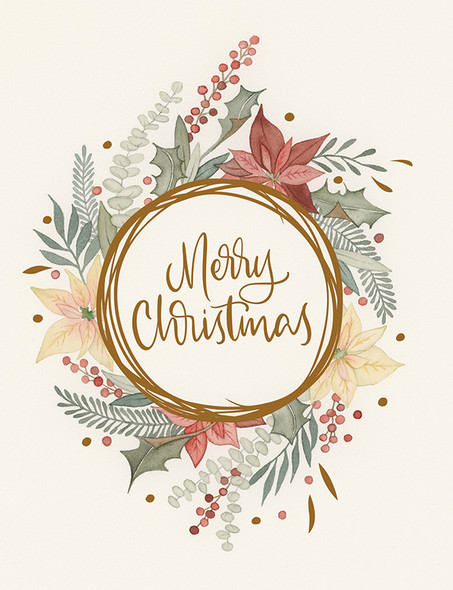Happy Holly-days (Gold Foil)