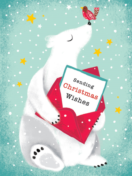 Pack 5 - Polar Bear Christmas Wishes (105x80mm)
