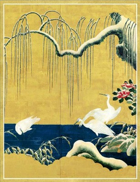 Box 16 - Snowy Landscape with Egrets