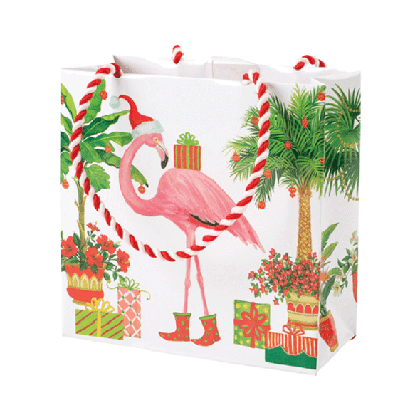 Small SQ Bag - Christmas Flamingos (15x6x15cm)