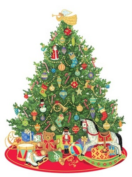 Tag DieCut - Pk4 Oh Christmas Tree