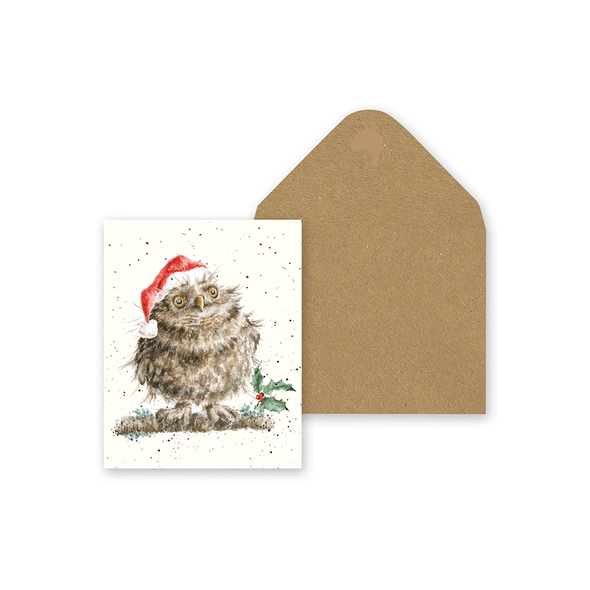 Mini  (unbagged) - Christmas Owl (91x72mm)