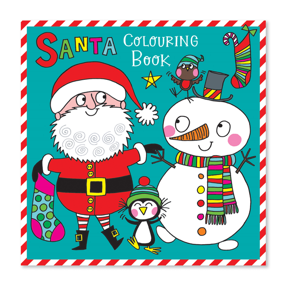 Colouring Book Square - Santa & Snowman