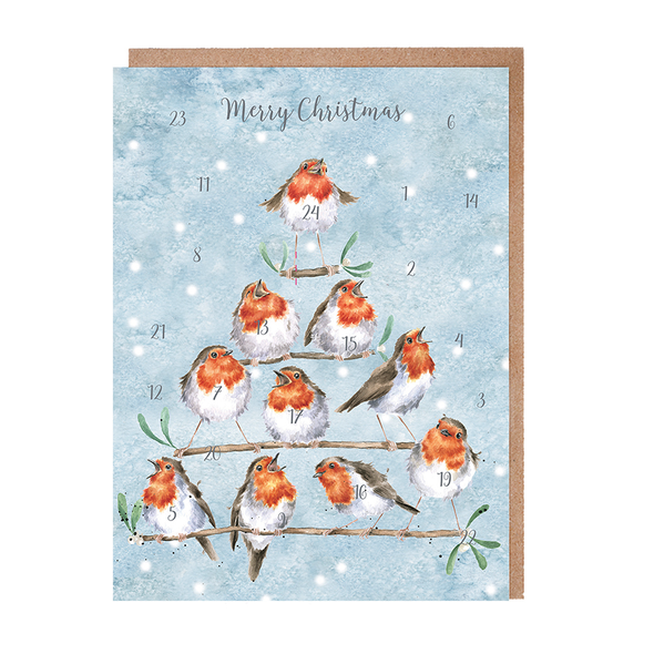 Advent Card A5 SALE- Rockin Robins 158x210mm 