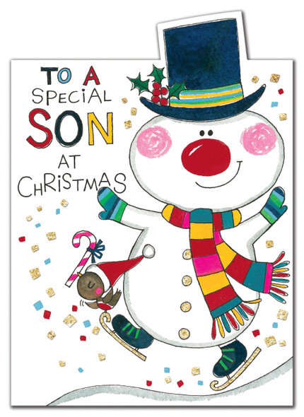 SALE- Die-cut Flitter - Son/Snowman