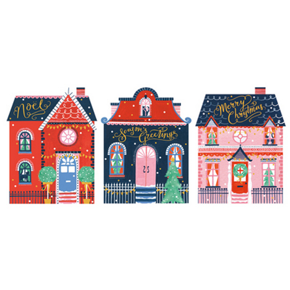 Christmas Houses (12/4x3Designs Foil)