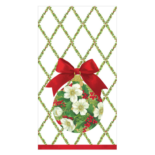 Guest Towel- Ornament & Trellis Pkt15