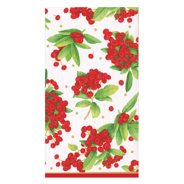 Guest Towel- Christmas Berry Red Pkt15