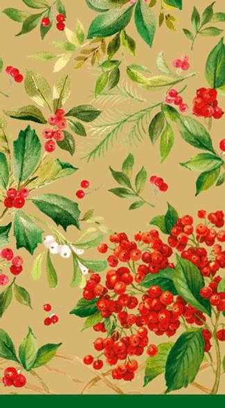 Guest Towel- Holly Chintz Gold Pkt15