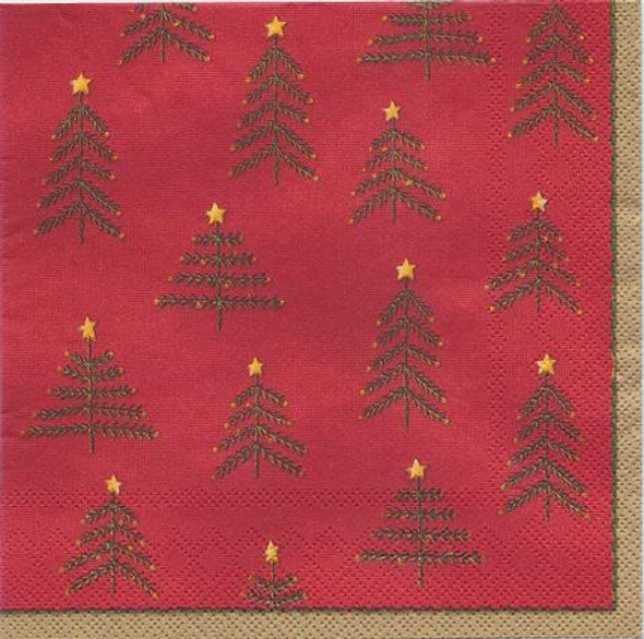 SALE - Little Christmas Trees Red MACS