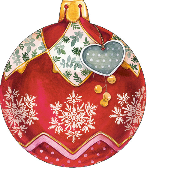 Cut Out - Christmas Bauble (Pkt12)