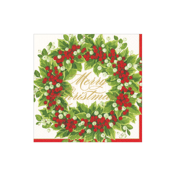 Holly & Berry Wreath (Merry Christmas)-Cocktail