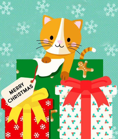 Christmas Cat (146x170mm)