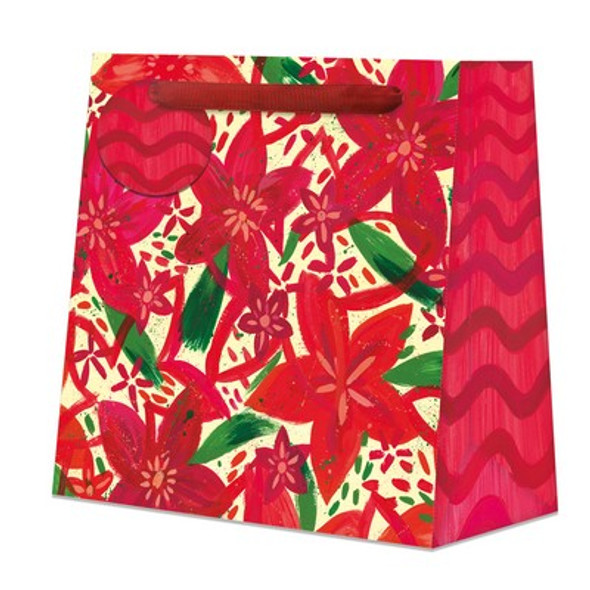 Gift Bag Large - RB Pretty Poinsetta (W32xH32xD8cm)