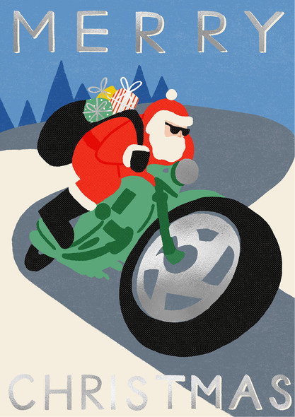 Santa Motorbike