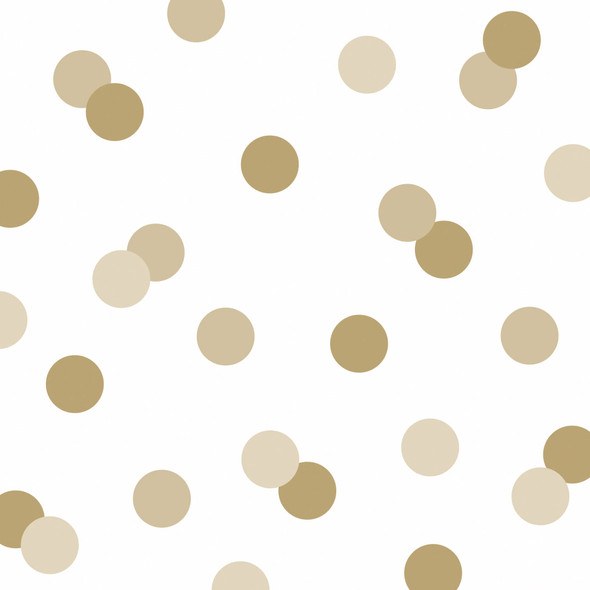 DINNER Napkin - Dots Gold (Pkt 20)