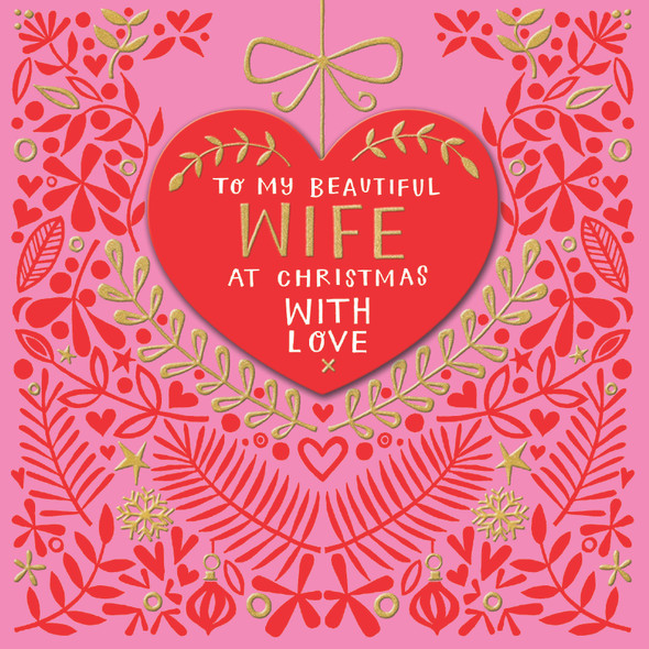 3D Attachment Gold Foil - Wife Heart