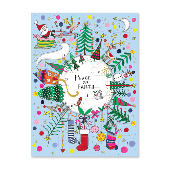 Advent Calendar -  Peace On Earth World (Foiled)