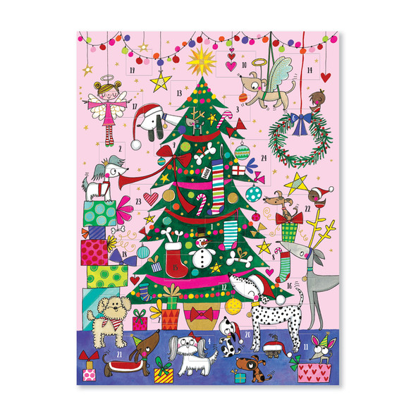 Advent Calendar -  Christmas Tree & Dogs (Foiled)