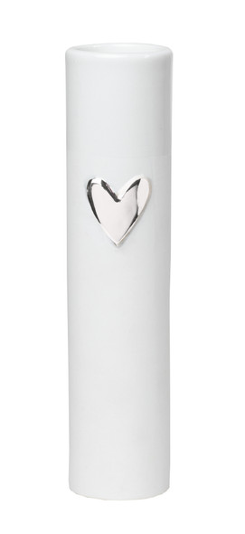 Vase - Love Heart Silver (Ø5.5 x H17cm)