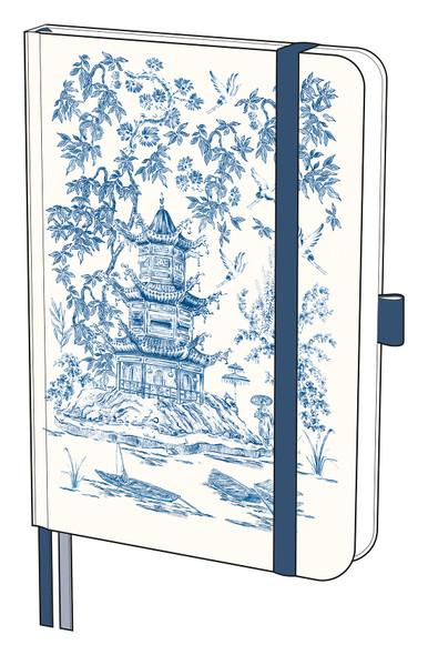 Notebook A5 180Pg Lined/ Paper Pocket - Toile De Jouy 144x209mm
