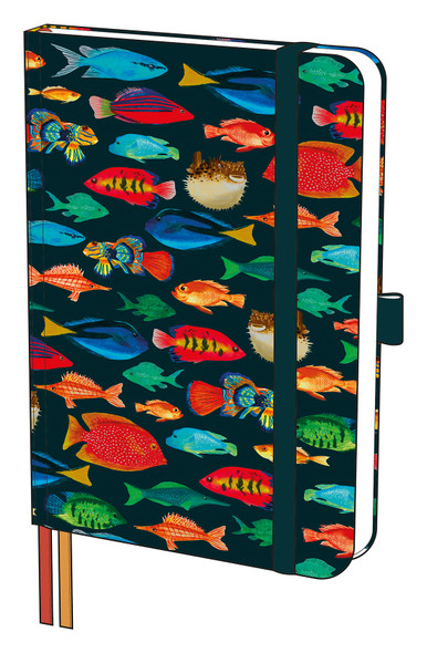 Notebook A5 180Pg Lined/ Paper Pocket - Sea 144x209mm