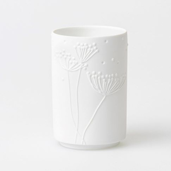 Vase - Queen Ann Relief Embossed on Porcelain