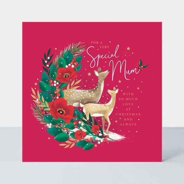 Special Mum Reindeer (Gold Foil & Emboss)
