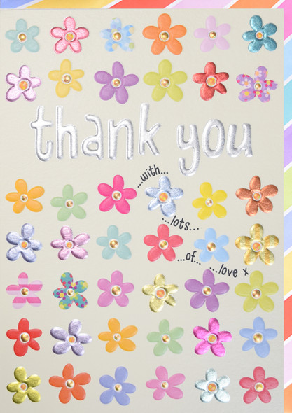 TY- With Lots Of Love Flowers (Foil, Embossed)