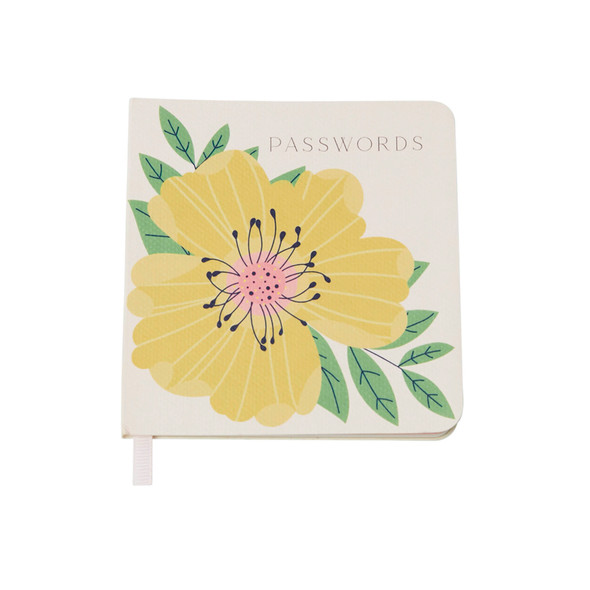 Password Book - Yellow Rose 110mm x 115mm