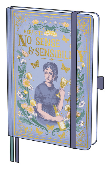 Notebook A5 180Pg Lined/ Paper Pocket - Jane Austen 144x209mm